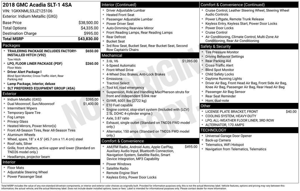 2018 GMC Acadia SLT-1