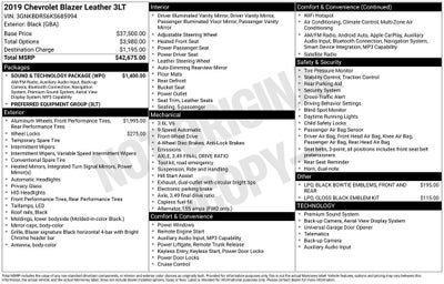 2019 Chevrolet Blazer Base 3LT